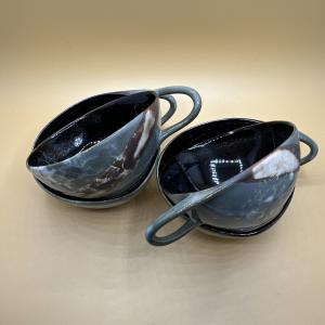 Reuleaux Triangle Drip Glaze 4-Cup Set