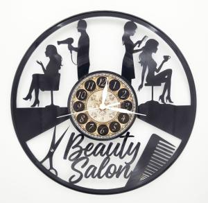 Vinyl Record Clock | Unique Beauty Salon Art
