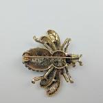 Bee Brooch with Green Rhinestones for Unique Gifts