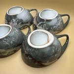 Reuleaux Triangle Drip Glaze 4-Cup Set