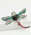 Colorful Rhinestone Dragonfly Brooch for Any Occasion