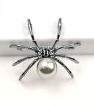 Spider Pearl Brooch - Perfect Halloween Accessory