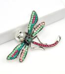 Colorful Rhinestone Dragonfly Brooch for Any Occasion