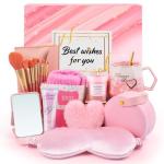 Pink Self-Care Christmas Gift Basket for Women