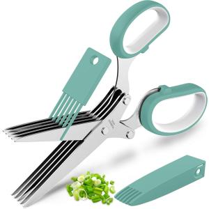 Cool Blue Herb Scissors Set for Fun Cooking