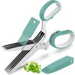 Cool Blue Herb Scissors Set for Fun Cooking