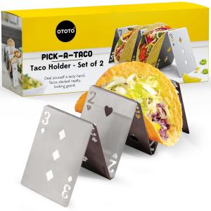 OTOTO Pick-a-Taco Holder Set - Fun Kitchen Gadgets