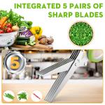 Herb Scissors Set - Fun Kitchen Gadget for Fresh Herbs