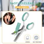 Cool Blue Herb Scissors Set for Fun Cooking
