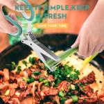 Cool Blue Herb Scissors Set for Fun Cooking