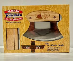 Alaskan Ulu Knife with Stand | Unique Kitchen Tool