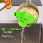 Clip-On Strainer Colander - Space-Saving Kitchen Gadget
