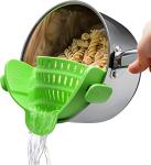 Clip-On Strainer Colander - Space-Saving Kitchen Gadget