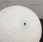 3D Moon Lamp with Touch Control and Wooden Base