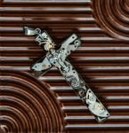 Cyberpunk Cross Pendant Necklace for Tech Lovers