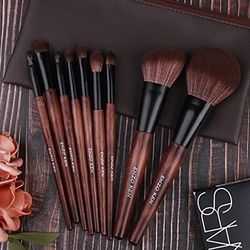 Natural Mink Hair Makeup Brush Set by ENZO KEN