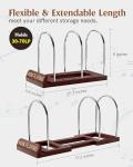 HULISEN Expandable Vinyl Record Storage, 30-70 LPs Adjustable Now Playing Record Holder for Albums, Wood Now Spinning Vinyl Record Stand Display Rack Organizer, Gift Package, Effortless Assembly