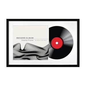 MCS Double Matte Record Album Frame, 16.5x25 Record Frame, Black for LP Vinyl Record & Jacket Display (1-Pack)