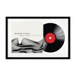 MCS Double Matte Record Album Frame, 16.5x25 Record Frame, Black for LP Vinyl Record & Jacket Display (1-Pack)