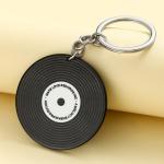 GKDFK Music Keychain Gifts Car Keys Backpack Charms Accessories DJ Keyrings Vinyl Record Keychain for Music Lovers