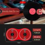 NUSWOR 2pcs Anti-Static Vinyl Record Cleaner & Protector Mat/Mitt - Soft Fiber LP Handler & Gripper for Turntable