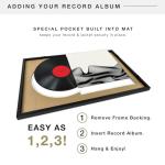 MCS Double Matte Record Album Frame, 16.5x25 Record Frame, Black for LP Vinyl Record & Jacket Display (1-Pack)