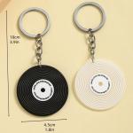 GKDFK Music Keychain Gifts Car Keys Backpack Charms Accessories DJ Keyrings Vinyl Record Keychain for Music Lovers