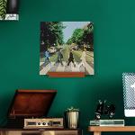 YuanDian Light up Now Playing Vinyl Record Stand Wall Mount, Now Spinning Record Player Stand, Wooden Acrylic Holder for Vinyl Album Display and Storage with Warm White Color Lights