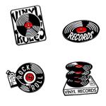 4PCS Vintage Vinyl Record Enamel Pins - Retro Music Lover Accessories, Record Player Brooches & Lapel Pins for Jackets, Bags, Denim, Gift for Music Enthusiasts