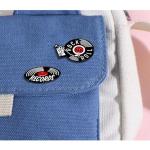 4PCS Vintage Vinyl Record Enamel Pins - Retro Music Lover Accessories, Record Player Brooches & Lapel Pins for Jackets, Bags, Denim, Gift for Music Enthusiasts