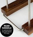 Optage Audio Durable Vinyl Record Storage Holder for 75 LPs, Solid Walnut Record Stand with Built-in Now Playing Display, Sleek Vinyl Record Holder Stand & Display for Album