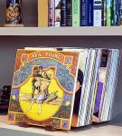 Optage Audio Durable Vinyl Record Storage Holder for 75 LPs, Solid Walnut Record Stand with Built-in Now Playing Display, Sleek Vinyl Record Holder Stand & Display for Album