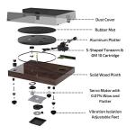 Fluance RT82 Reference High Fidelity Vinyl Turntable Record Player with Ortofon OM10 Cartridge, Speed Control Motor, High Mass MDF Wood Plinth, Vibration Isolation Feet - Piano Black