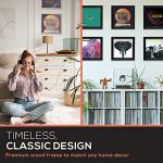 KAIU Vinyl Record Frame – Solid Wood Album Frames for Vinyl Records Accessories Gifts to Mount on Wall, 13.8 x 13.6 x 2 Inch Display Cover with Clear Acrylic – BLACK