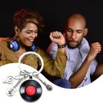 Xiyantiji Vinyl Record Keychain for Music Lovers - Cool Punk Birthday Christmas Gifts for Musicians Composers - Guitar & Music Note Pendant Key Chain