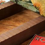 KAIU Vinyl Record Storage - Solid Wood with Crystal Clear Acrylic Holder - Premium Design, Perfect 12" LPs or 7" Singles Display Unit - Stores and Supports up to 50 Albums (Walnut)