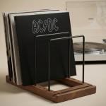 ZICOTO Decorative Vinyl Record Storage For Up to 75 Single Records – Sturdy LP Holder Stand Organizes All Your Favorite Classic, Oldies, or Recent Hit Albums in Style