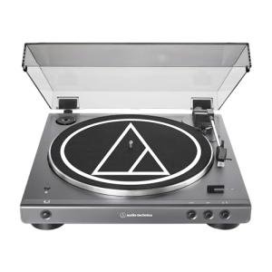 Audio-Technica at-LPGO-BT Fully Automatic Wireless Belt-Drive Turntable (Gun-Metal/Black)