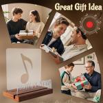 YuanDian Now Playing Vinyl Record Stand, Light up Display Holder for Vinyl Records, Wooden Acrylic Holder with Warm Light for Album Display Storage, Home Desk Decor for Music Lovers