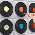 Facmogu 6 Pack 12in Blank Vinyl Record Decor, Fake Vintage Record for Indie Wall Aesthetic Room Decor, 70s 80s 90s Rock & Roll Music Party Decor, Retro Records for Home Living Room, Craft Display Decoration