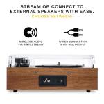 Victrola Eastwood II Record Player with Speakers – Bluetooth 5.1 and Vinyl Stream Technology, Vintage Style 3-Speed Vinyl Player, Audio Technica AT-3600LA Cartridge (Oak)