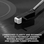 Victrola Eastwood II Record Player with Speakers – Bluetooth 5.1 and Vinyl Stream Technology, Vintage Style 3-Speed Vinyl Player, Audio Technica AT-3600LA Cartridge (Oak)