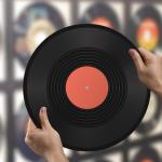 Facmogu 6 Pack 12in Blank Vinyl Record Decor, Fake Vintage Record for Indie Wall Aesthetic Room Decor, 70s 80s 90s Rock & Roll Music Party Decor, Retro Records for Home Living Room, Craft Display Decoration