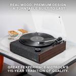 Victrola Eastwood II Record Player with Speakers – Bluetooth 5.1 and Vinyl Stream Technology, Vintage Style 3-Speed Vinyl Player, Audio Technica AT-3600LA Cartridge (Oak)
