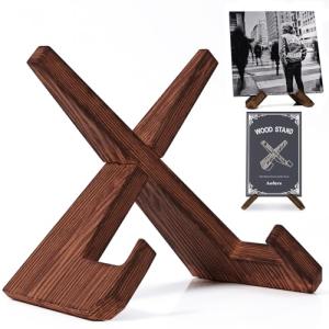 Now Playing Vinyl Record Stand, Single Wood Vinyl Record Display, 1 Second Assemble Now Spinning Stands, LP Player Accessories, Wooden Album Stand, Plate Holders for Displaying, Gifts for Record Lover