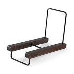 Victrola The Stand – Tabletop Vinyl Record Holder & Organizer - Holds 25+ Records, Smart Black Metal Accents, Easy No-Tool Assembly, Stylish Display for LPs (Espresso)