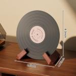 Now Playing Vinyl Record Stand, Single Wood Vinyl Record Display, 1 Second Assemble Now Spinning Stands, LP Player Accessories, Wooden Album Stand, Plate Holders for Displaying, Gifts for Record Lover