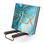 Victrola The Stand – Tabletop Vinyl Record Holder & Organizer - Holds 25+ Records, Smart Black Metal Accents, Easy No-Tool Assembly, Stylish Display for LPs (Espresso)