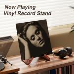 Now Playing Vinyl Record Stand, Single Wood Vinyl Record Display, 1 Second Assemble Now Spinning Stands, LP Player Accessories, Wooden Album Stand, Plate Holders for Displaying, Gifts for Record Lover