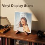Now Playing Vinyl Record Stand, Single Wood Vinyl Record Display, 1 Second Assemble Now Spinning Stands, LP Player Accessories, Wooden Album Stand, Plate Holders for Displaying, Gifts for Record Lover